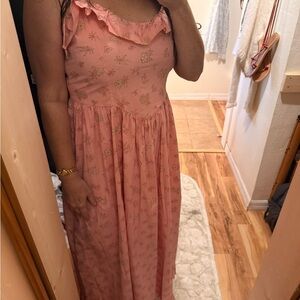 Doen Wendelin Dress Pink Bouton de Rose
